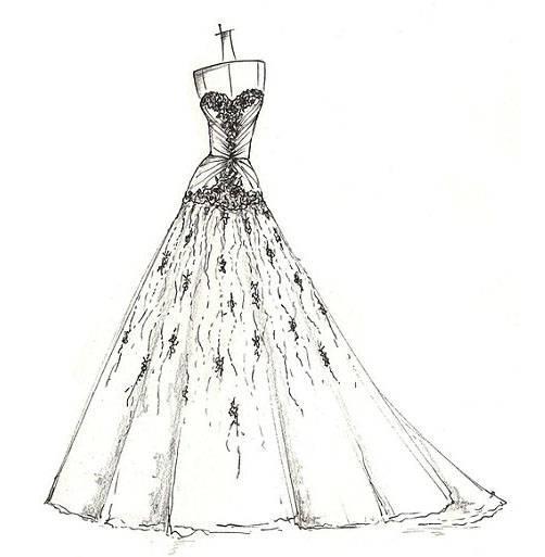 婚紗手稿-婚紗禮服設計-服裝設計